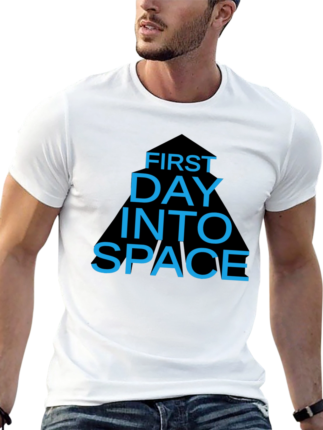 Black First Day Into Space Graphic T-Shirt view 13