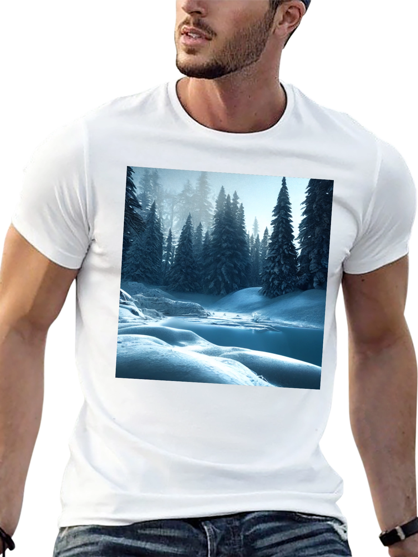 Black Winter Wonderland Graphic Tee - Black view 13