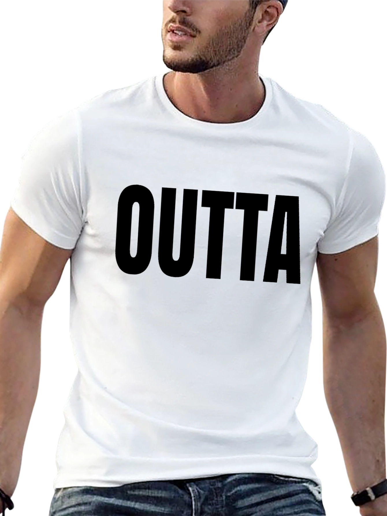 Black Outta T-Shirt - Bold Black Tee view 13