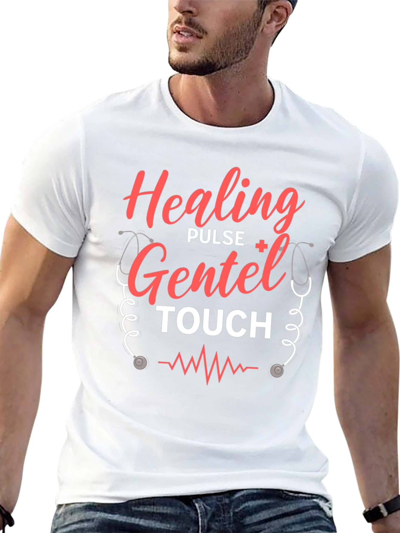 Black Healing Pulse Gentel Touch T-Shirt - Black view 13