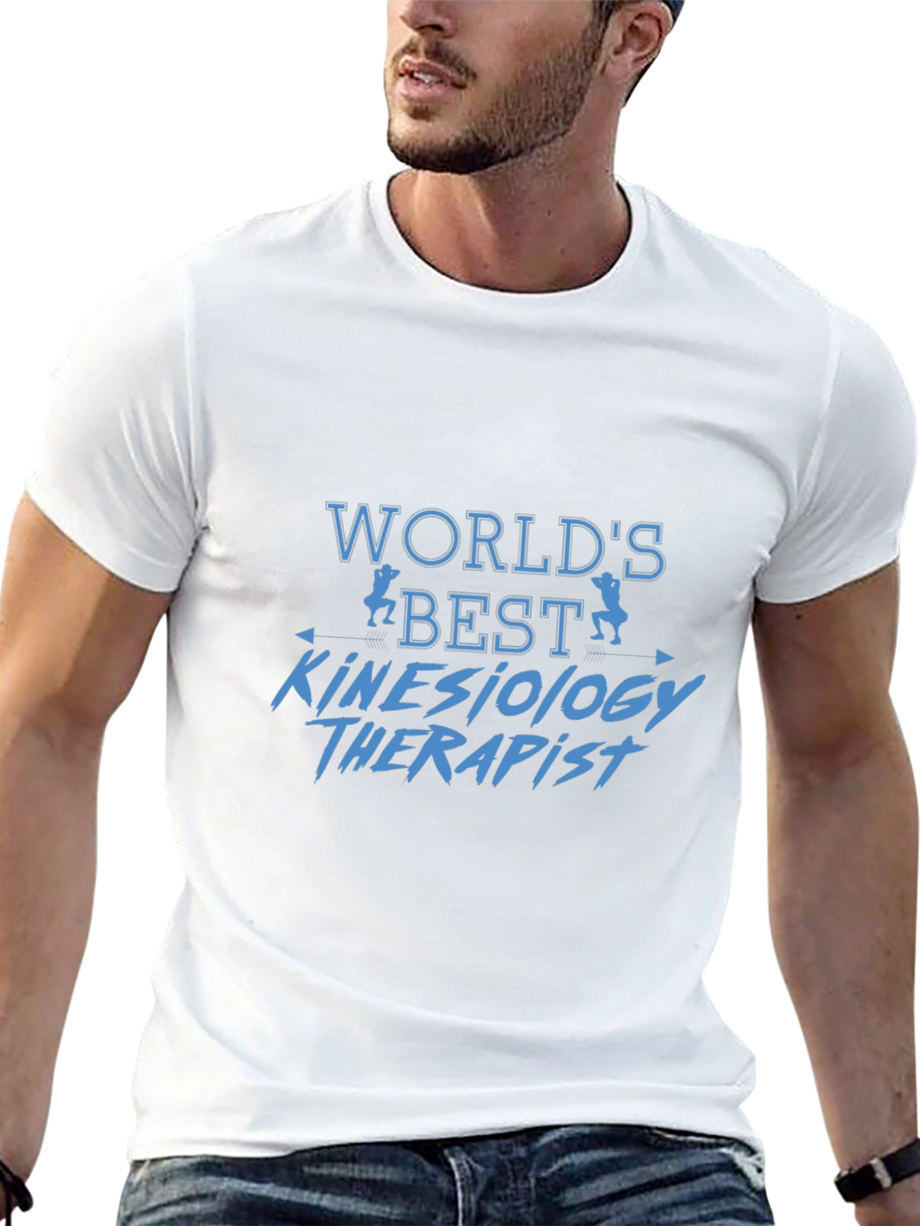 Black World's Best Kinesiology Therapist Black T-Shirt view 13