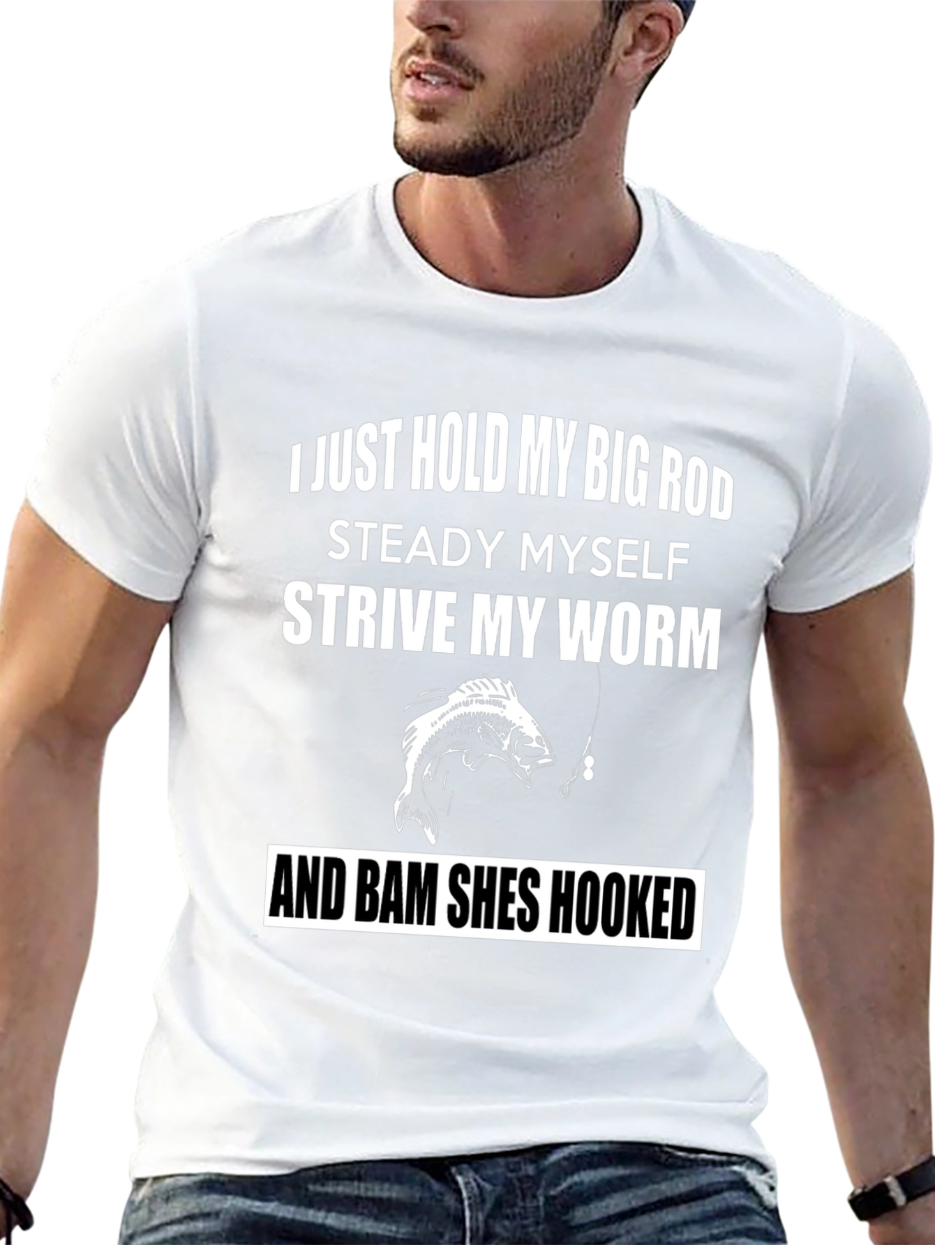 Black Fishing Humor Graphic T-Shirt view 13