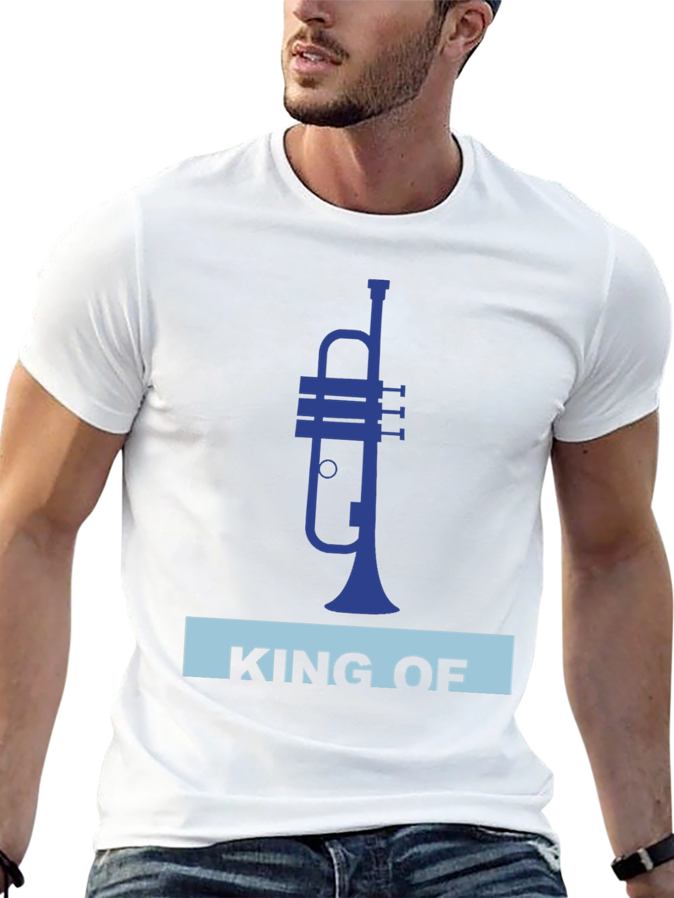 Black King of Trumpet T-Shirt - Musical Instrument Tee view 13