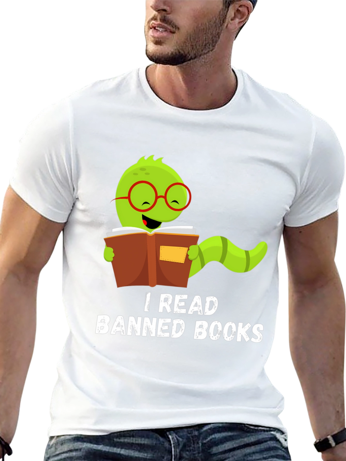Black I Read Banned Books T-Shirt view 13