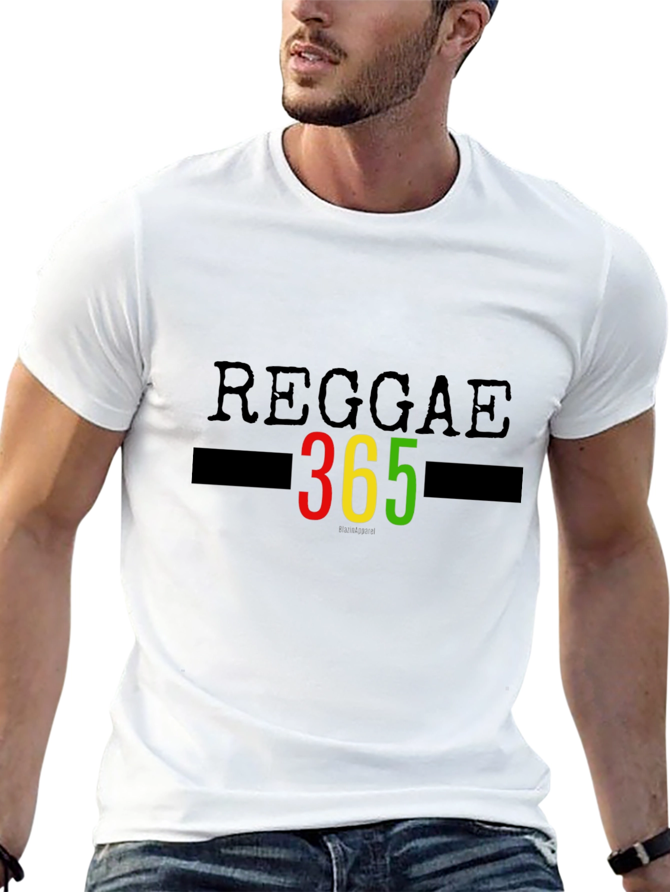 Black Reggae 365 T-Shirt Black Graphic Tee view 13