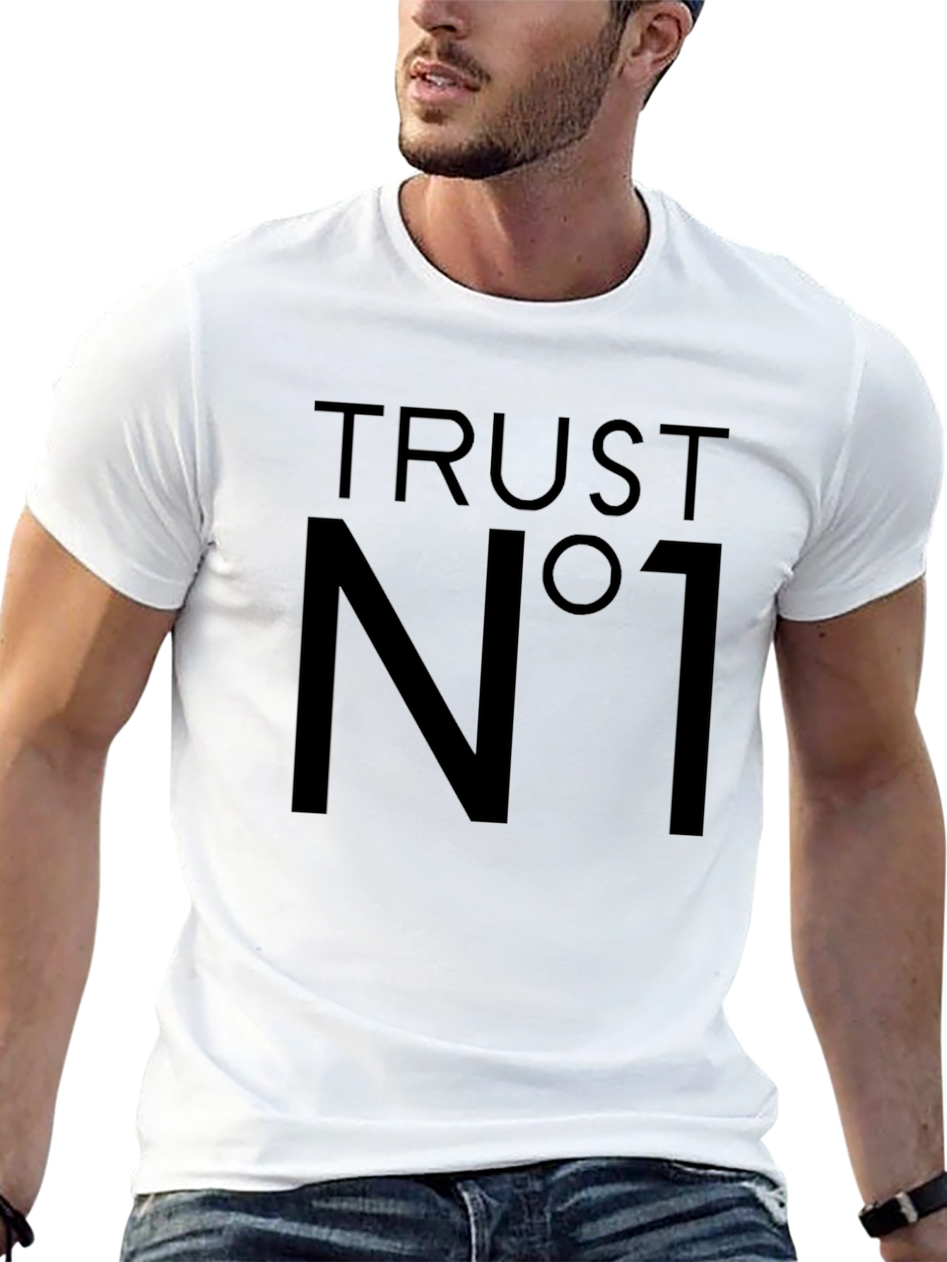 Black Trust No One Black Graphic Tee view 13