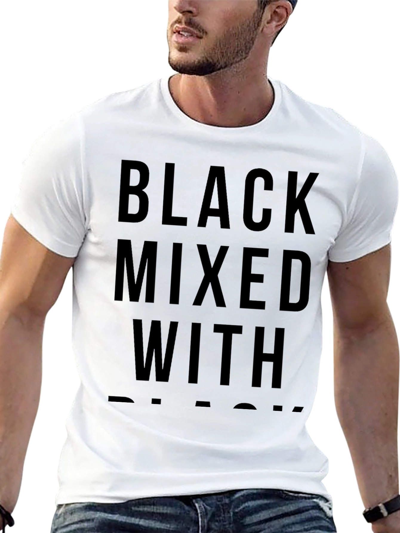 Black Black Mixed With T-Shirt view 13