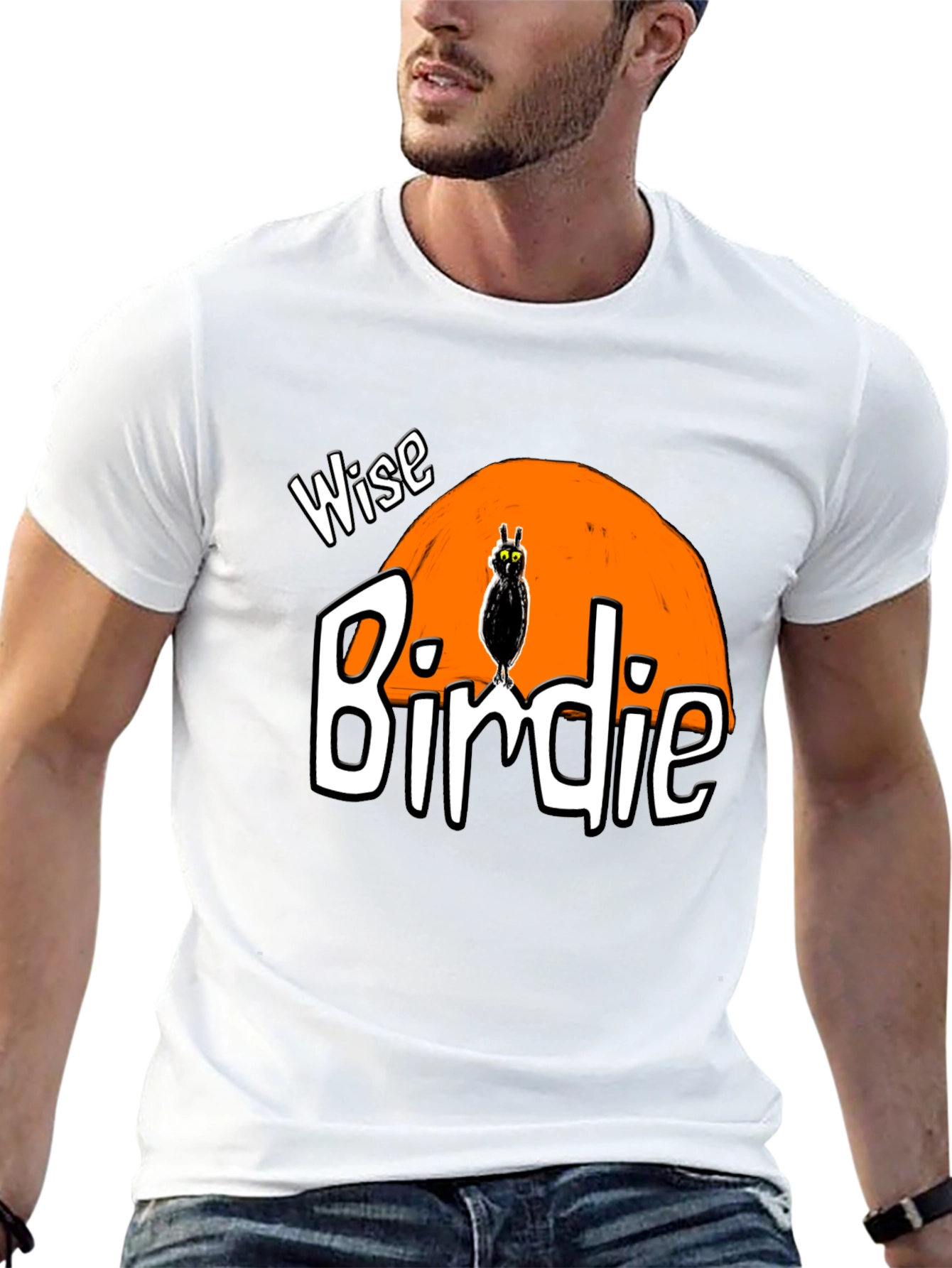 Black Wise Birdie Graphic T-Shirt - Unisex view 13