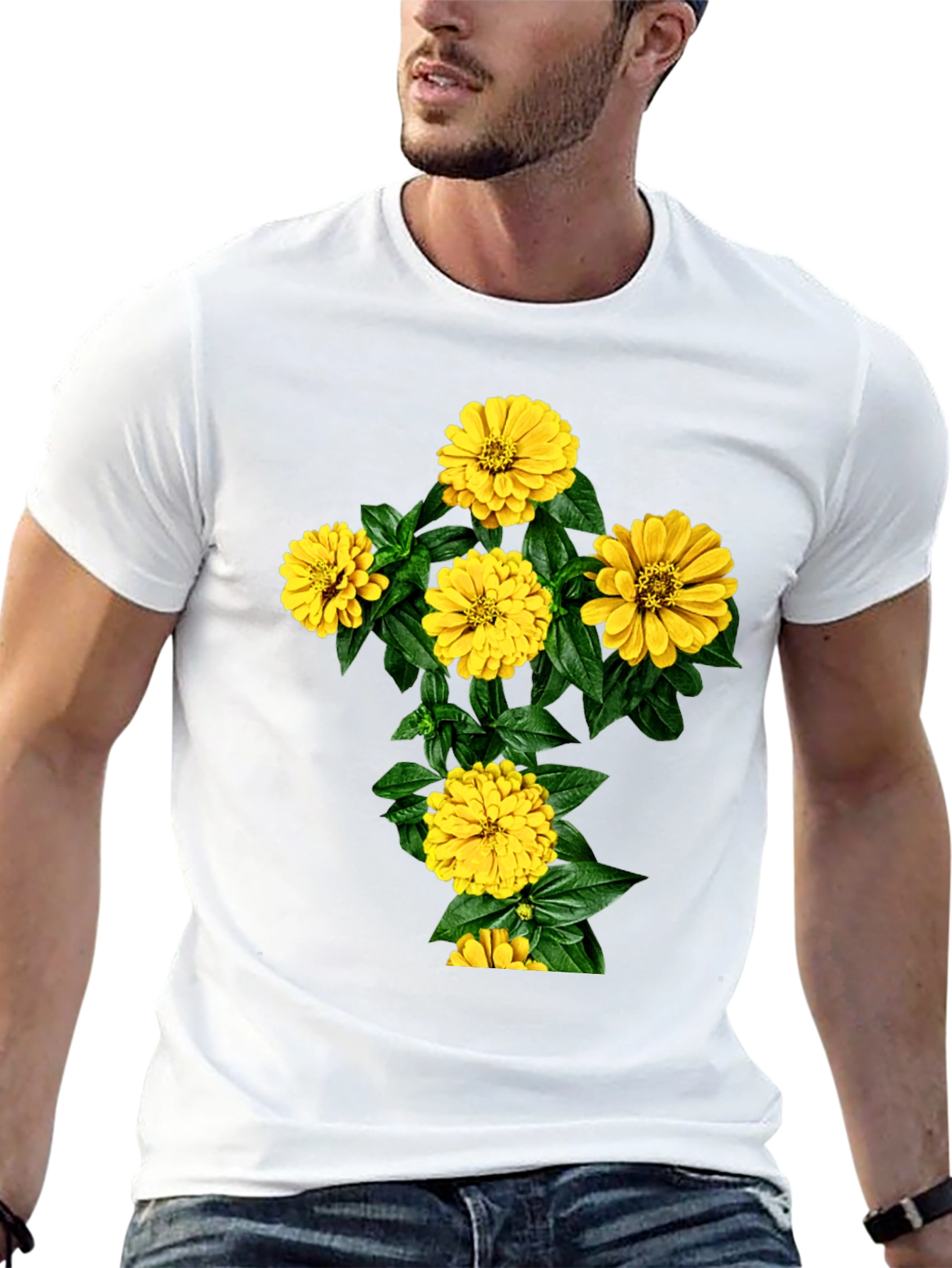 Black Floral Cross Graphic Tee - Stylish Comfort view 13