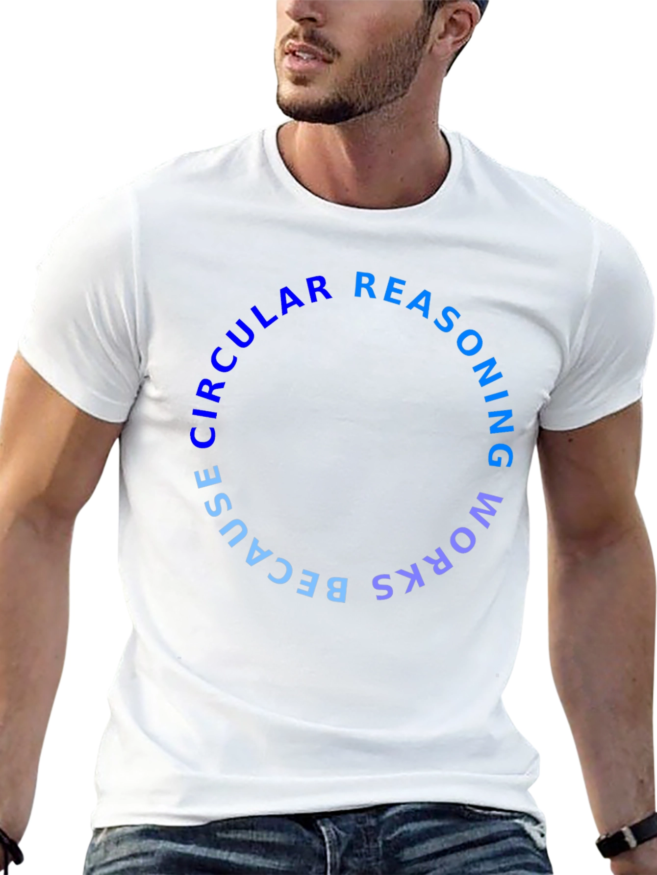 Black Circular Reasoning Graphic T-Shirt view 13