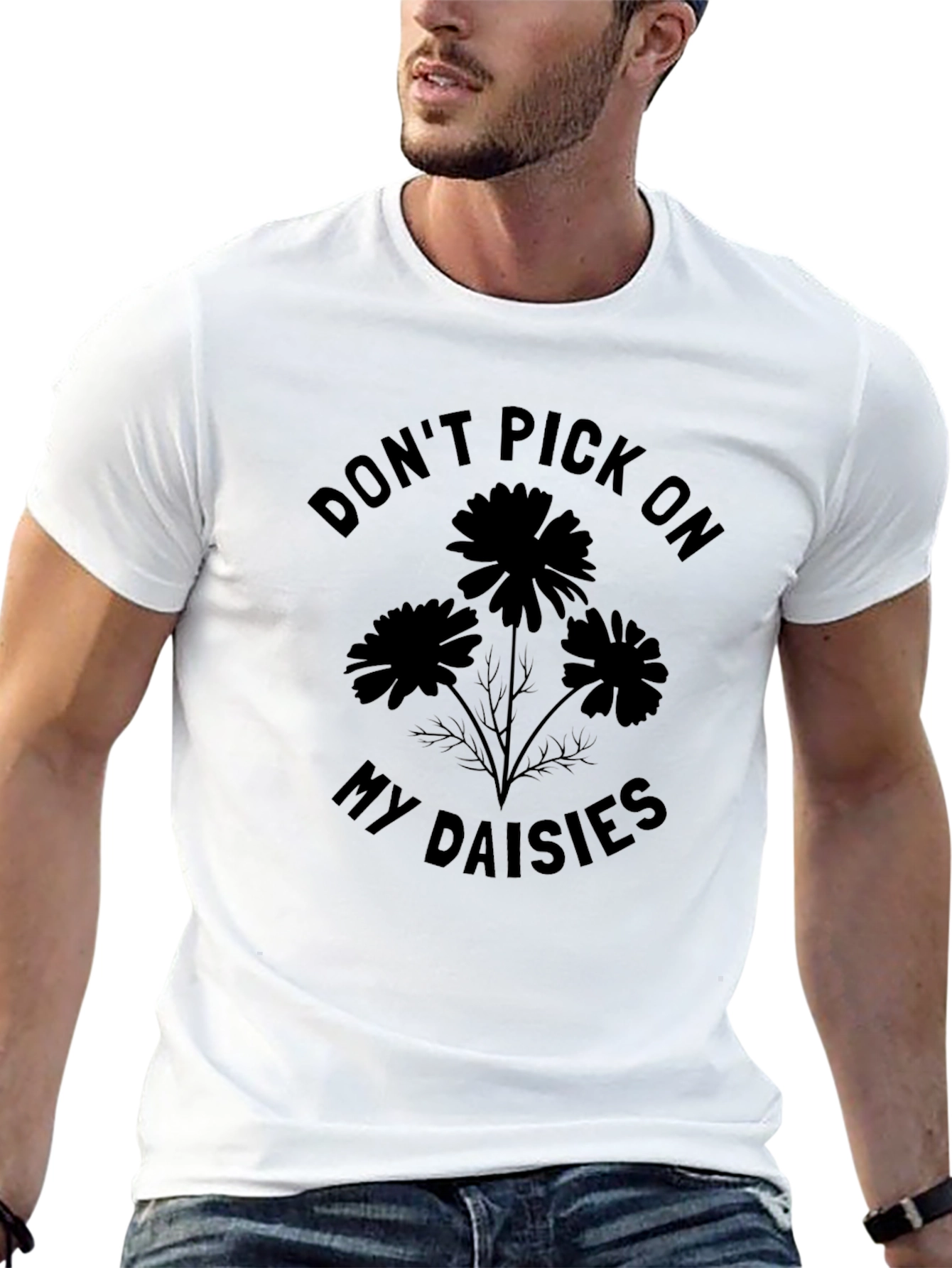 Black Don't Pick On My Daisies Graphic Tee - Black view 13