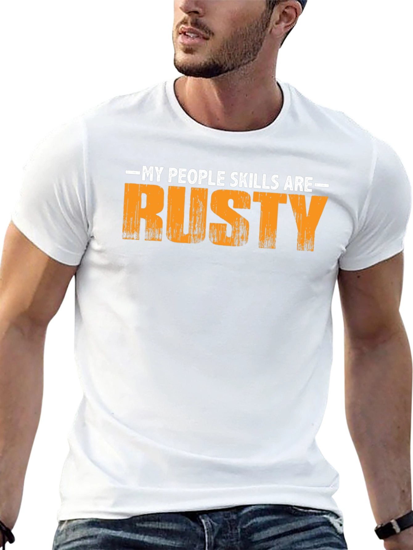 Black My People Skills Are Rusty Graphic T-Shirt view 13