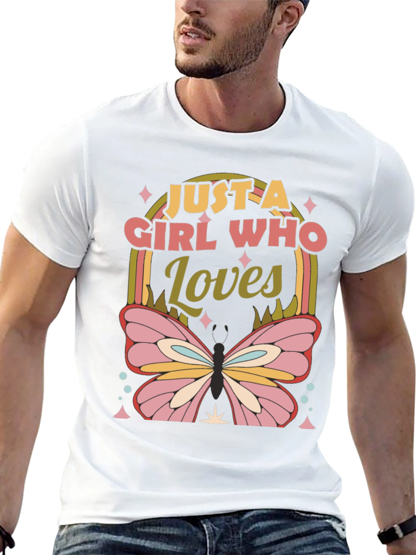 Black Girl Who Loves Butterflies T-Shirt view 13