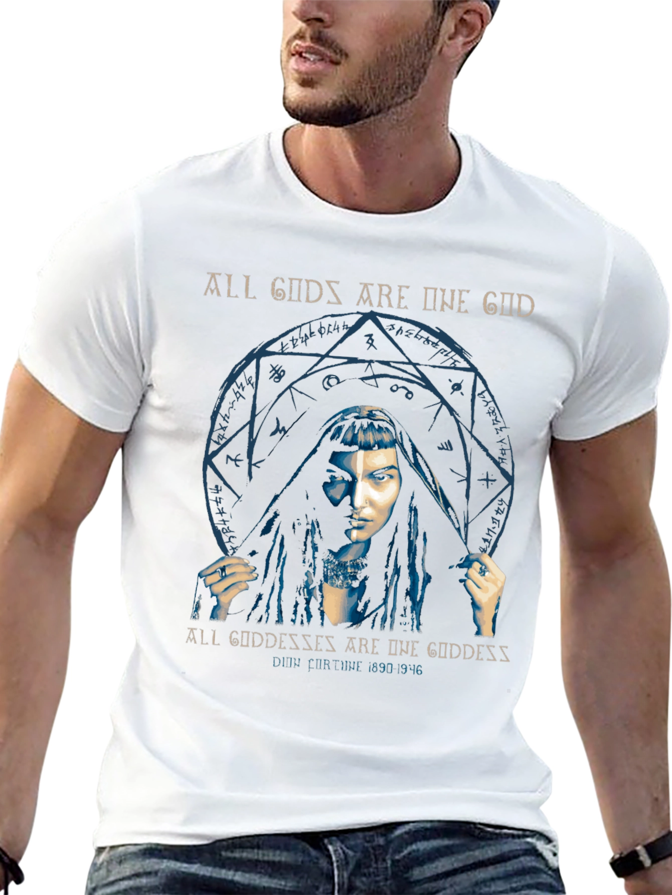 All Gods Are One Graphic Tee - Unique Occult Design - 13