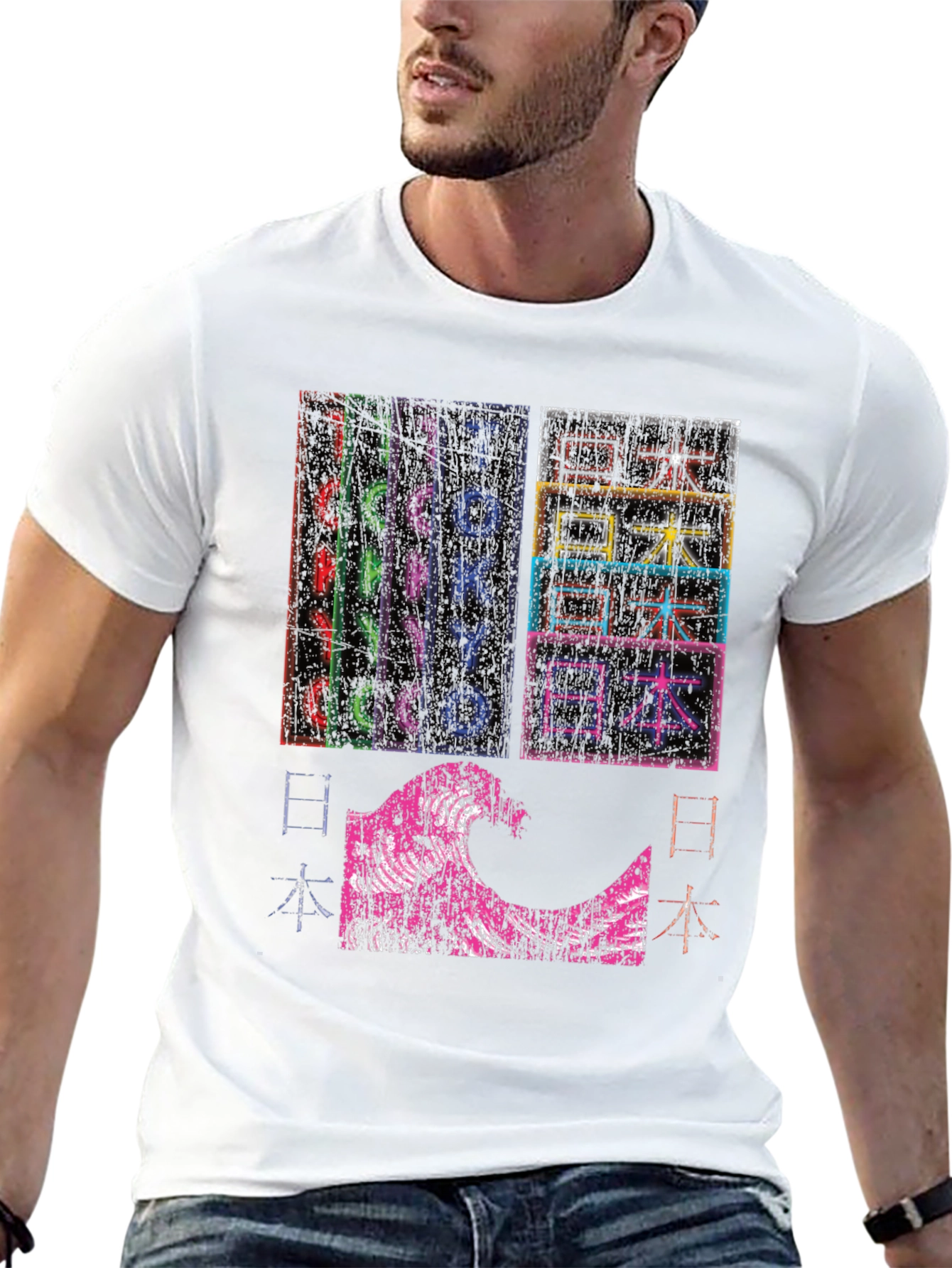 Black Tokyo Wave Graphic T-Shirt - Japan Inspired Design view 13