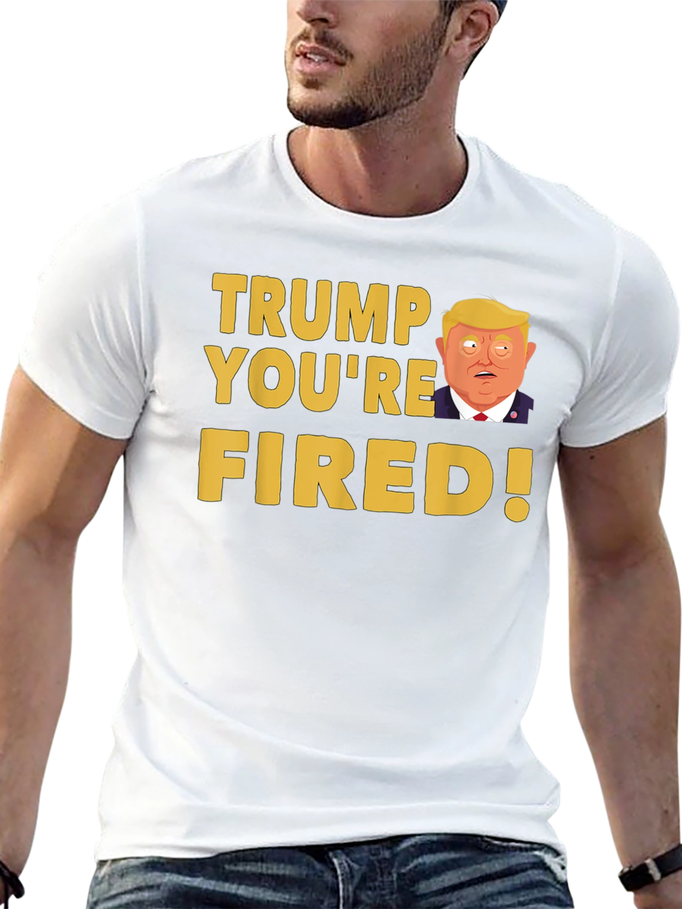 Black Trump You're Fired! Graphic T-Shirt view 13