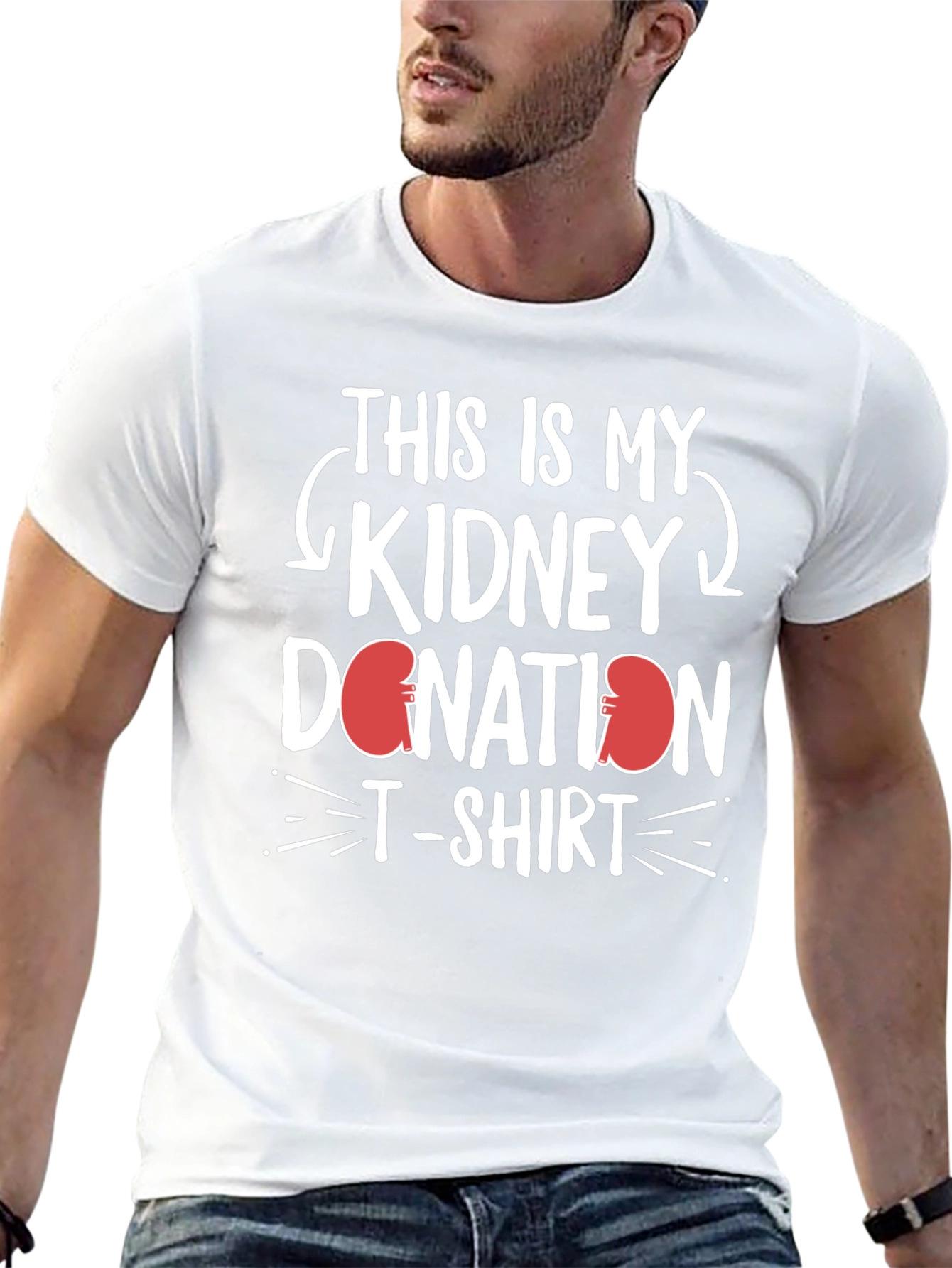Black Kidney Donation T-Shirt - Support Organ Donation view 13