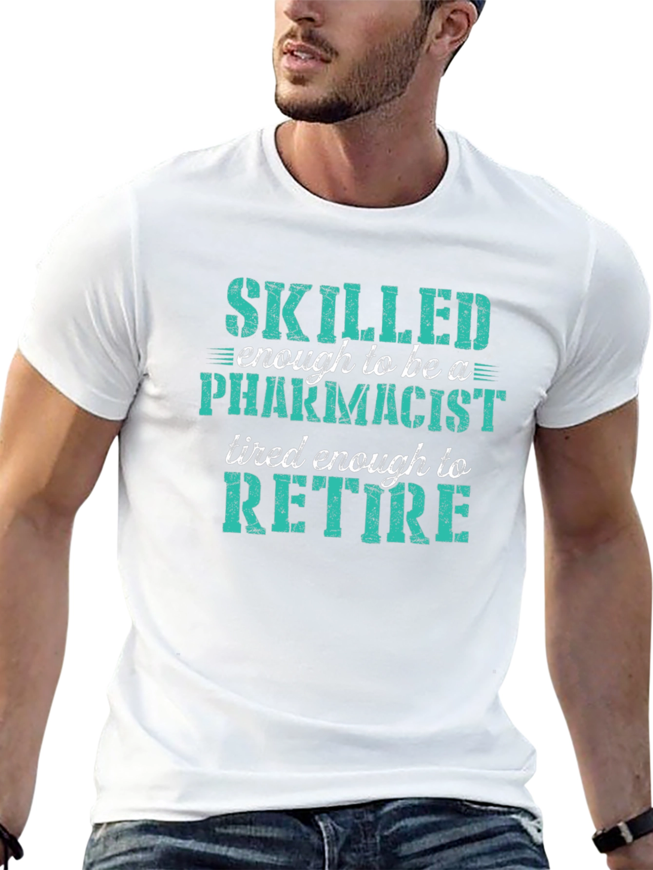 Black Skilled Pharmacist Ready to Retire Graphic Tee view 13