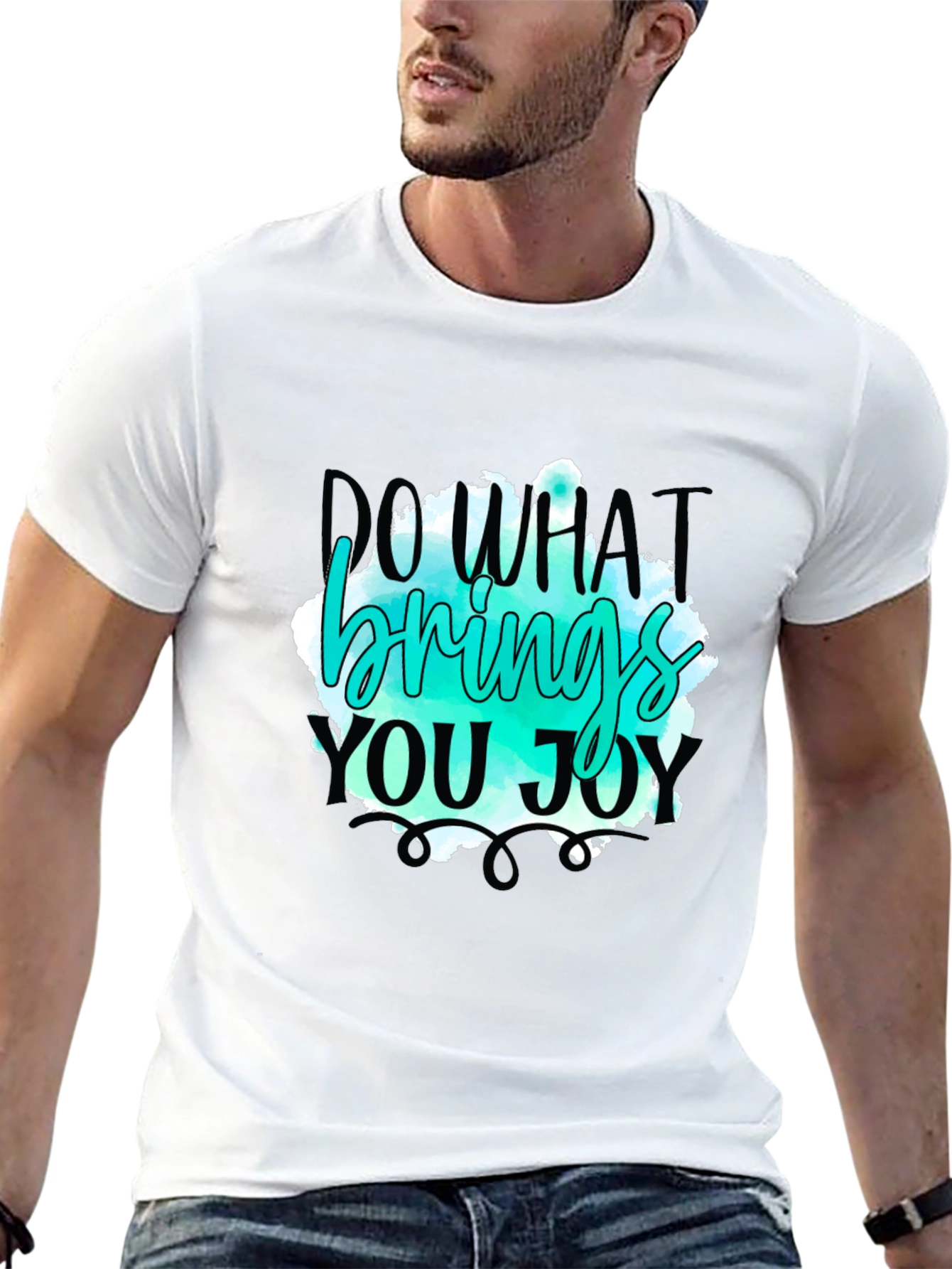 Black Do What Brings You Joy Black Graphic T-Shirt view 13