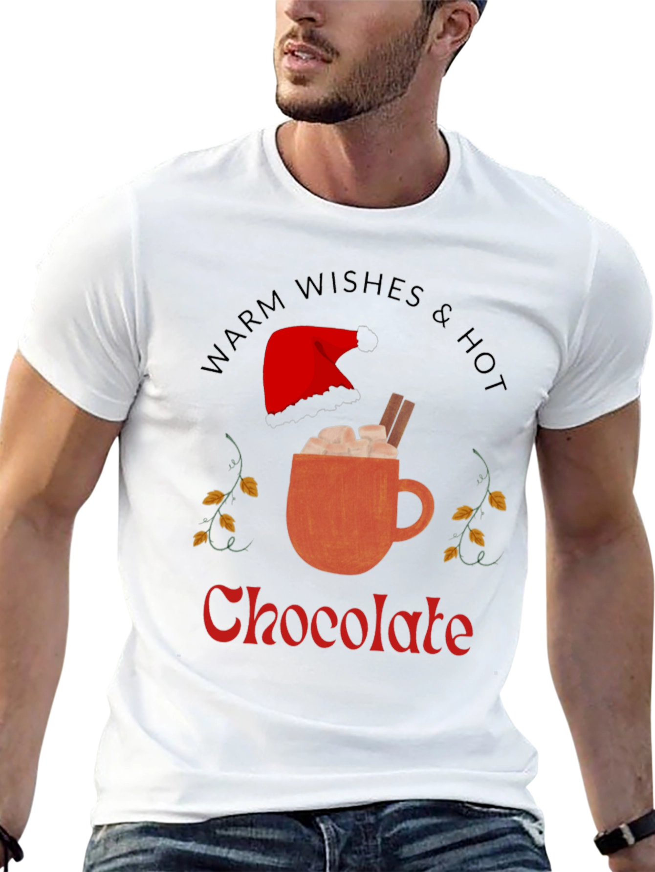 Black Warm Wishes & Hot Chocolate Graphic Tee view 13