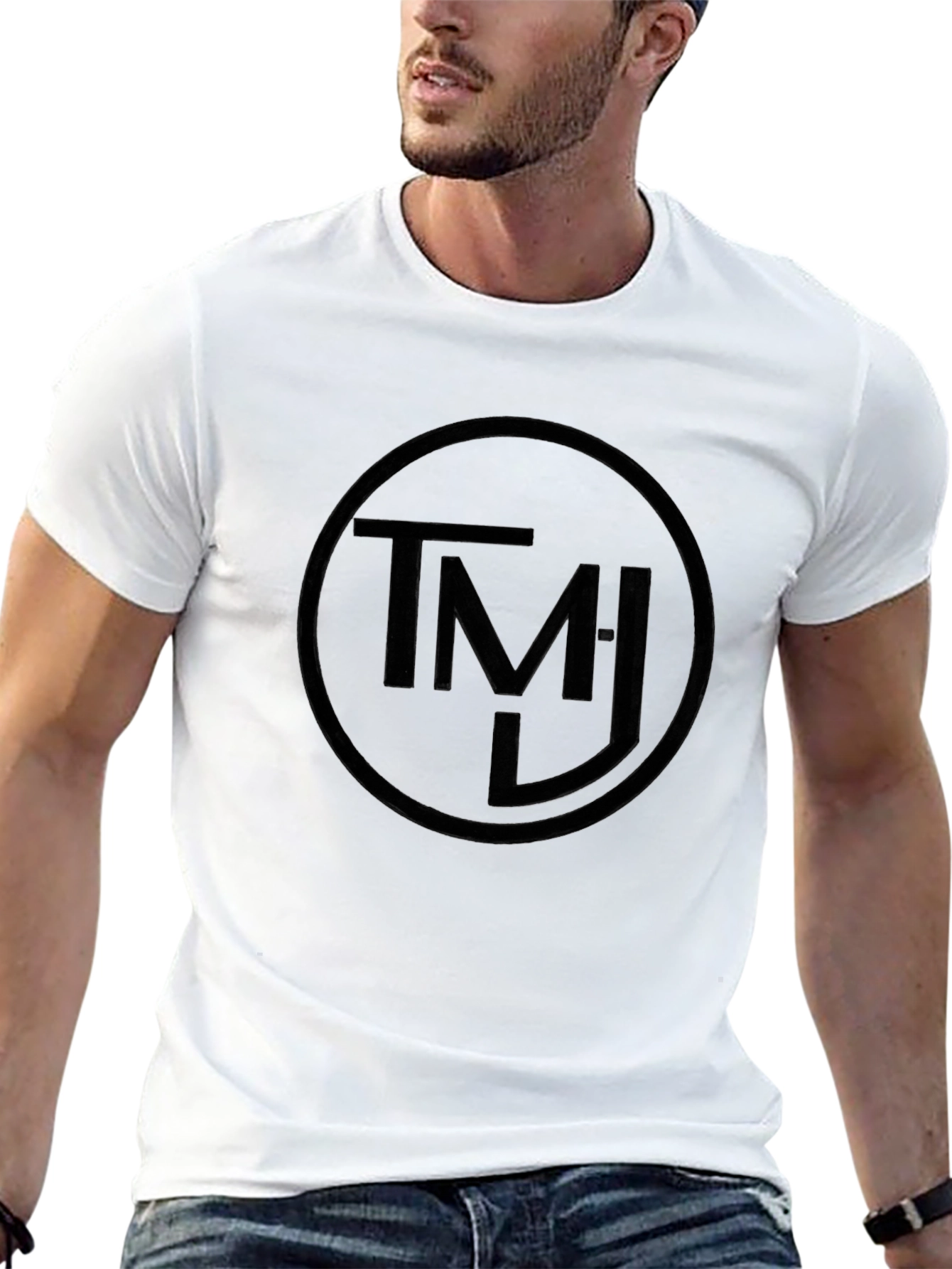 Black Black TMJ Circle Graphic Tee - Soft Cotton Blend view 13