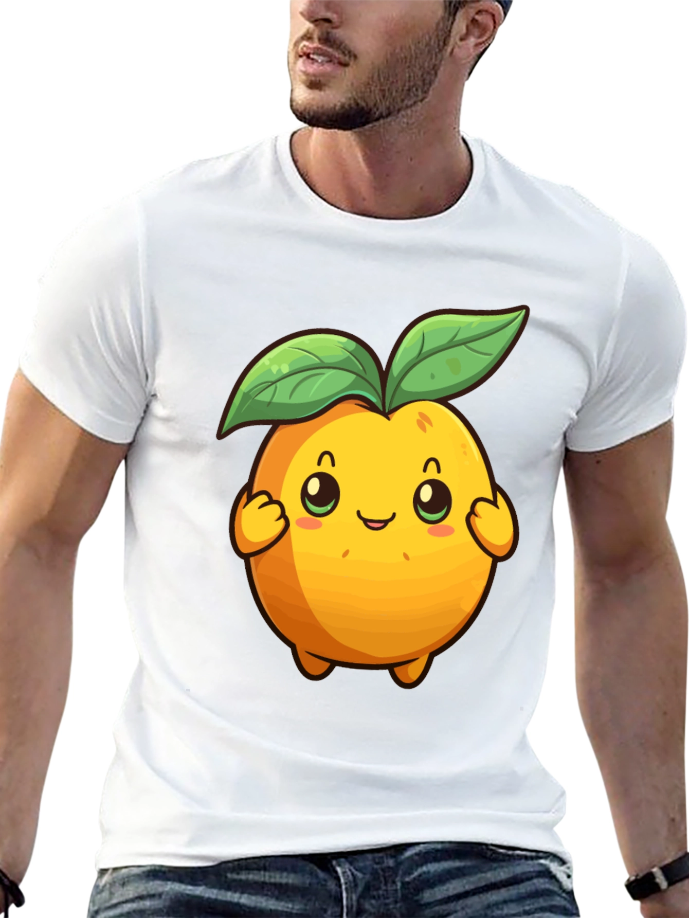 Black Cute Cartoon Fruit Graphic Tee - Black view 13