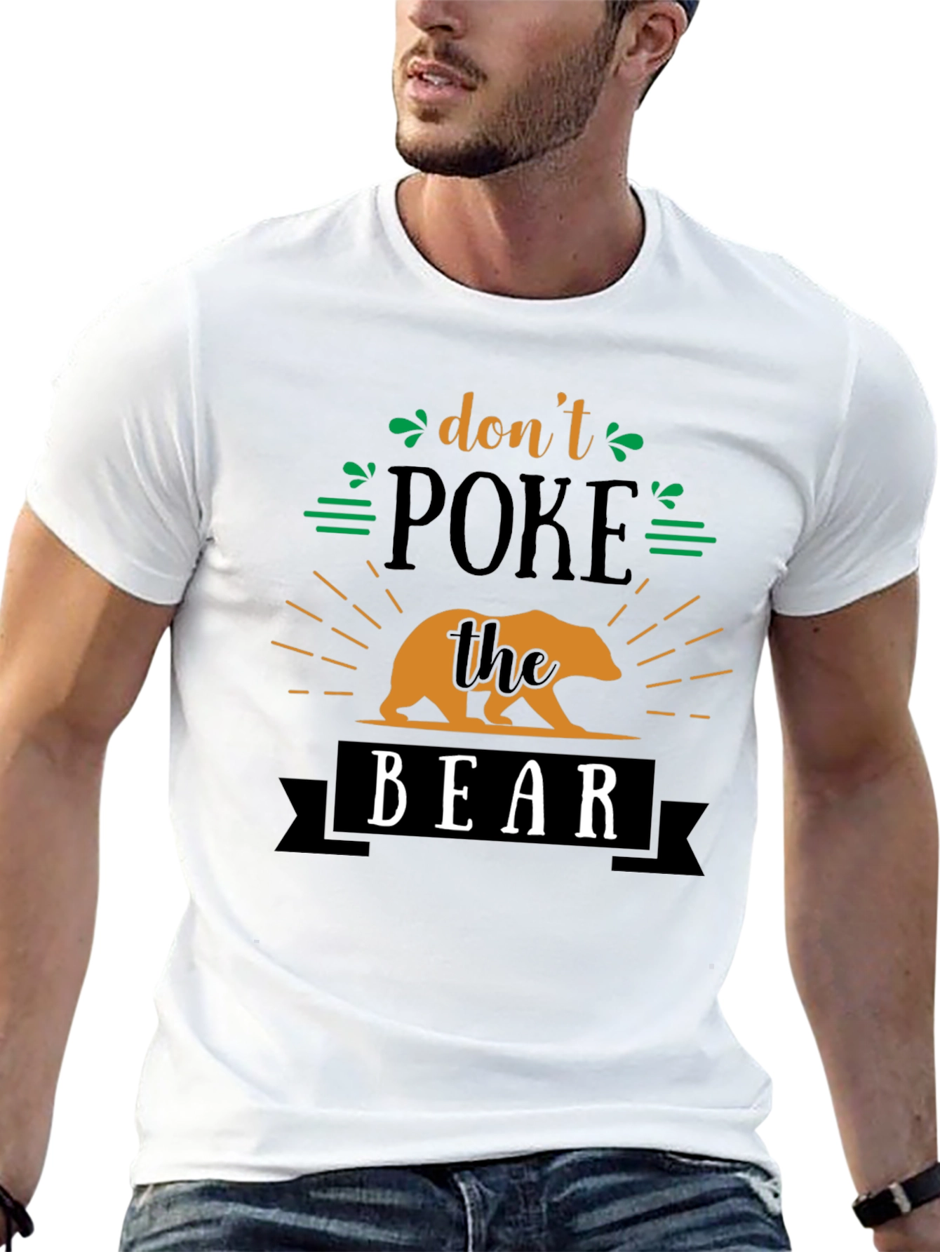 Black Don't Poke The Bear Funny Graphic Tee view 13