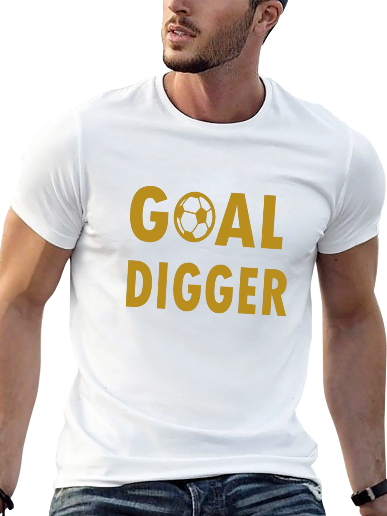 Black Goal Digger T-Shirt - Funny Soccer Tee view 13