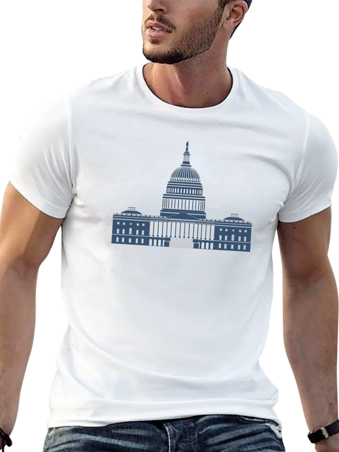 Black Capitol Building Graphic T-Shirt view 13