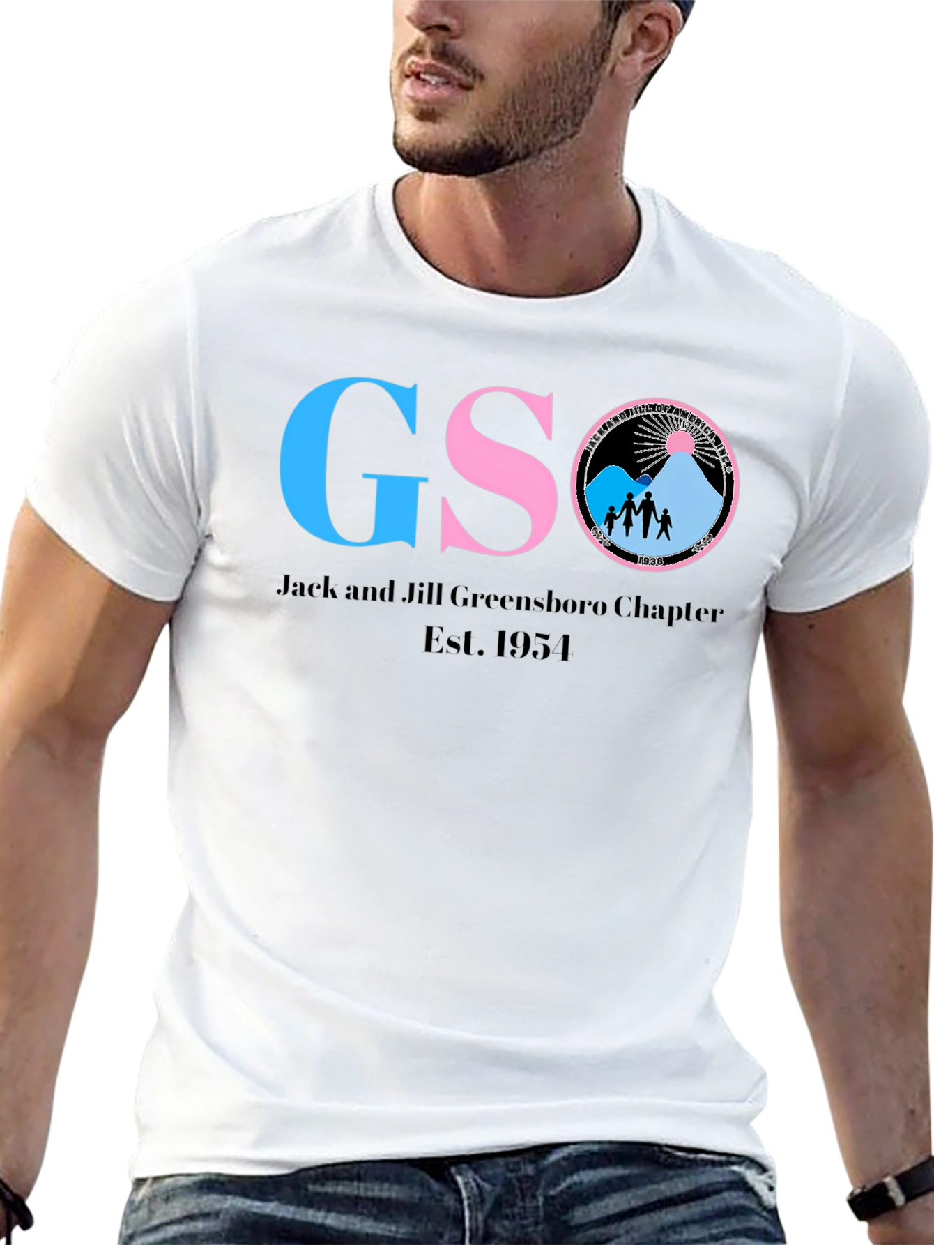 Black GSO Jack and Jill Greensboro Chapter T-Shirt view 13