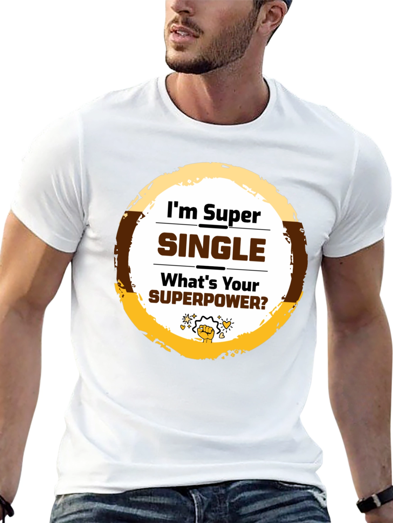 Black Super Single T-Shirt - Novelty Graphic Tee view 13