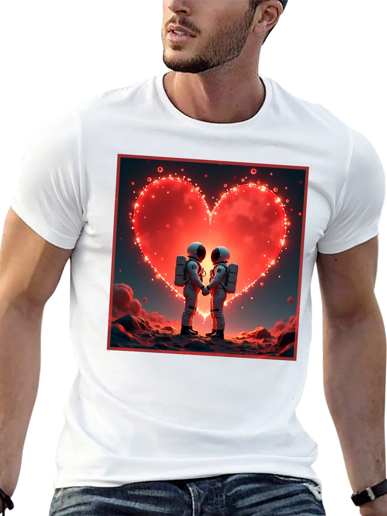 Astronaut Love T-Shirt, Space Romance Tee - 13