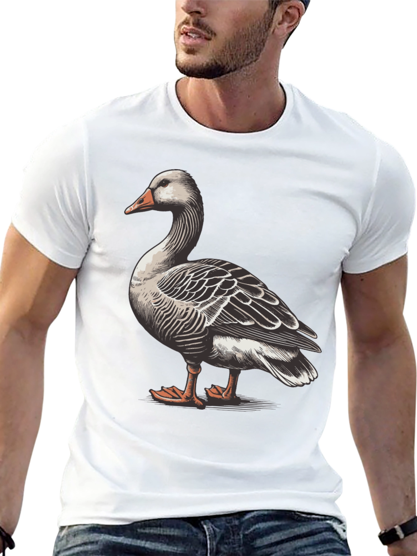 Black Goose Graphic T-Shirt - Black Casual Tee view 13