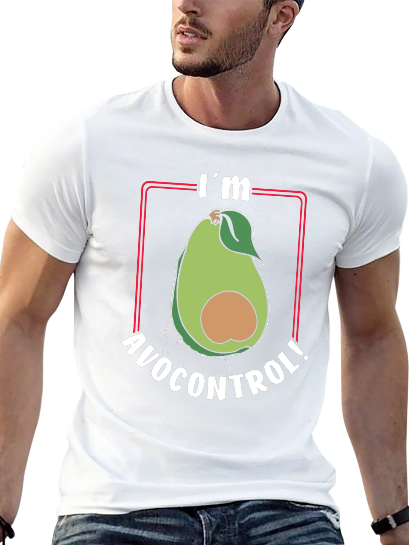 Black I'm Avocontrol T-Shirt - Funny Avocado Pun Tee view 13