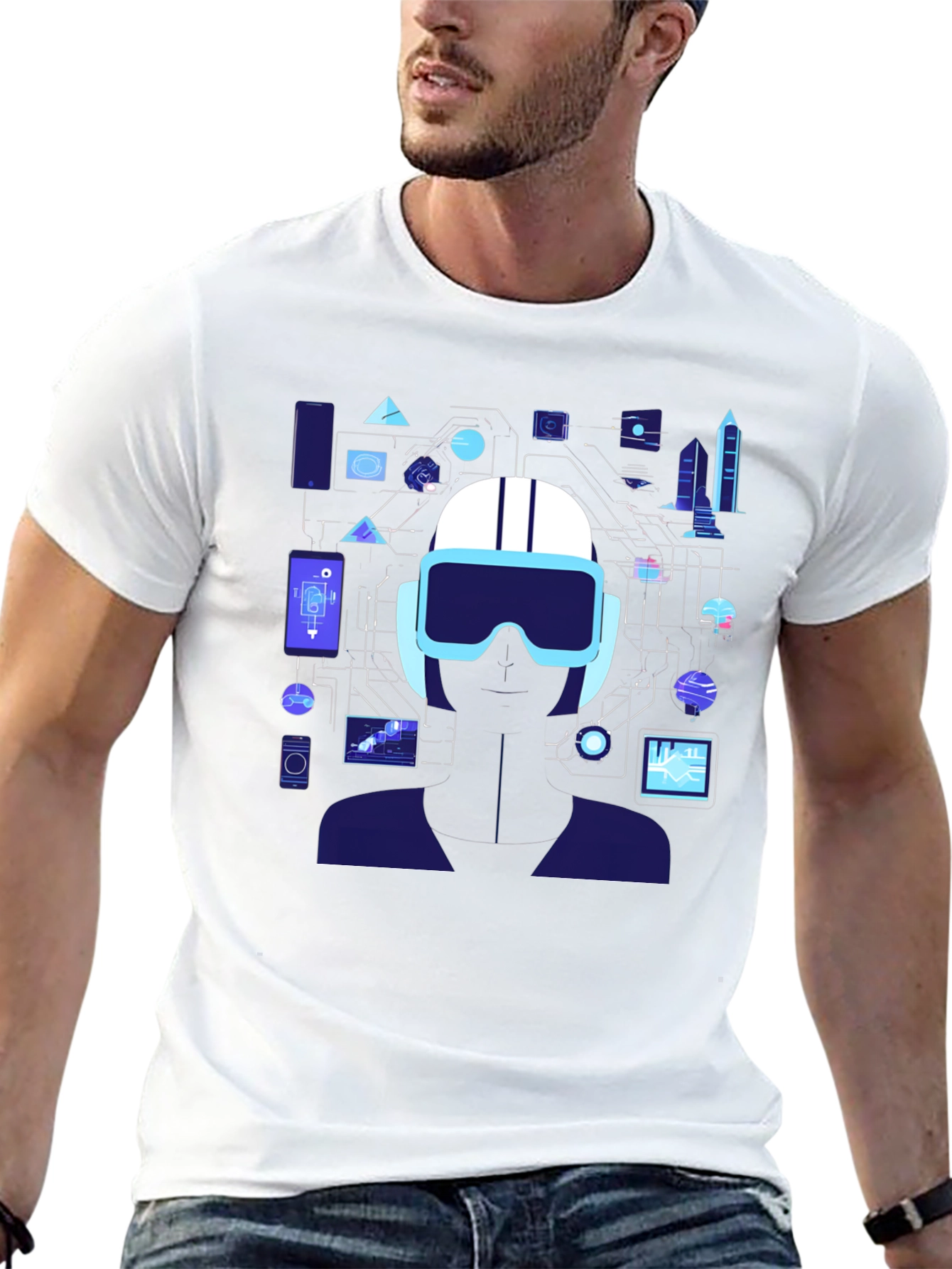 Black Tech Vision T-Shirt: Future is Now view 13
