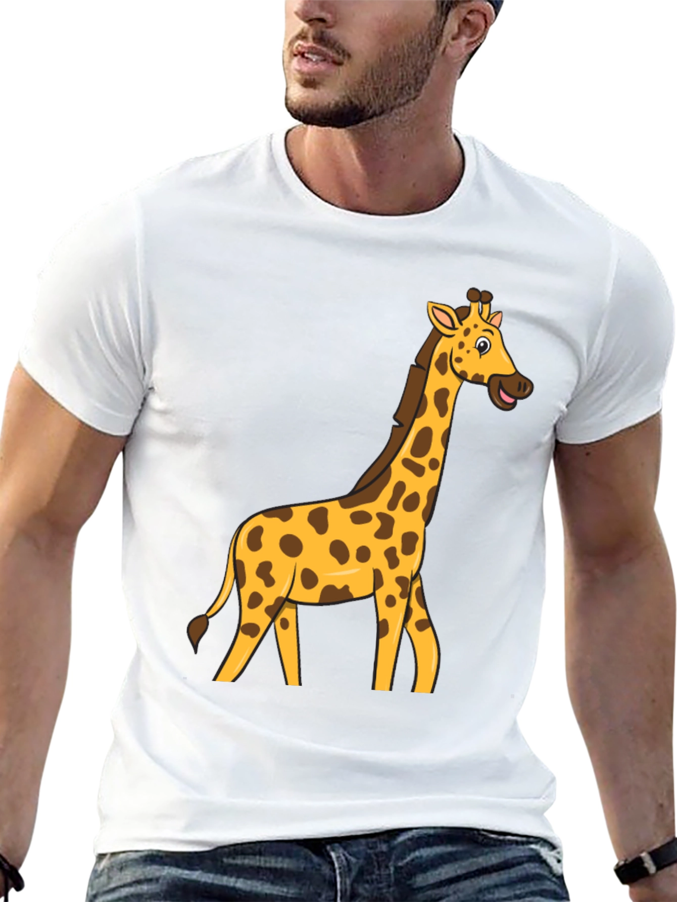 Black Giraffe Graphic T-Shirt - Fun Cartoon Tee view 13