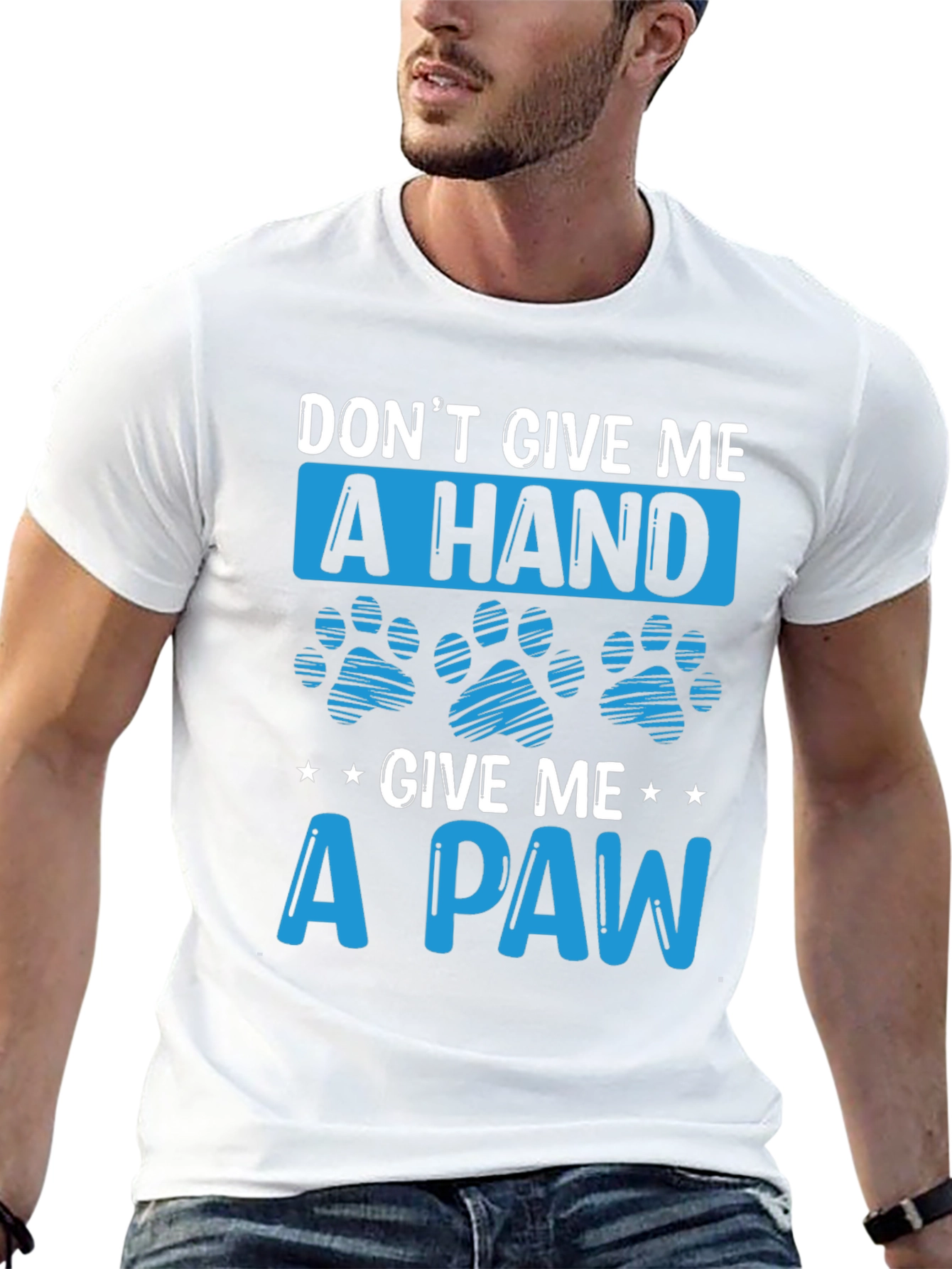 Black Don't Give Me a Hand, Give Me a Paw T-Shirt view 13