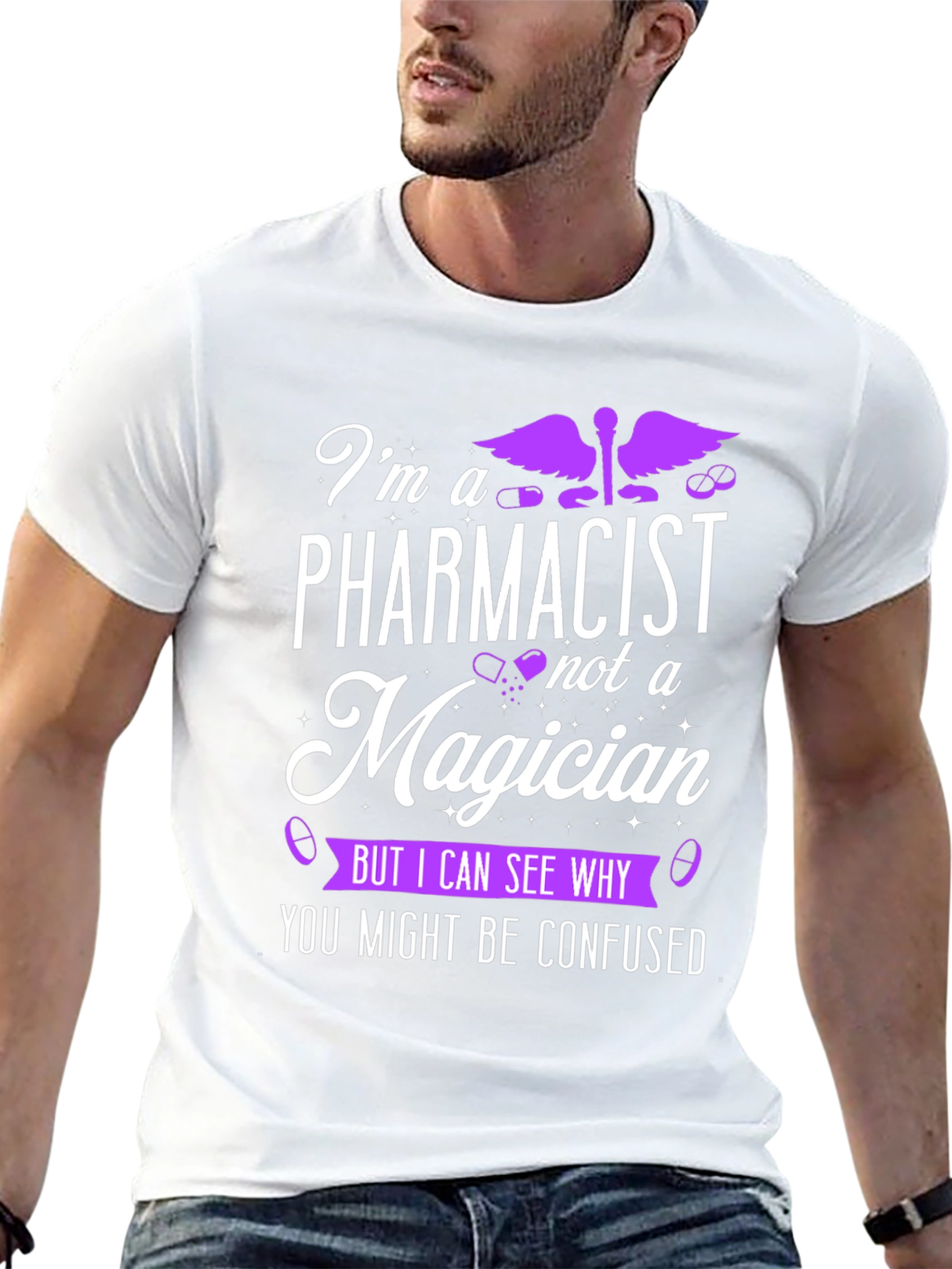 Black Pharmacist Magician Funny T-Shirt view 13