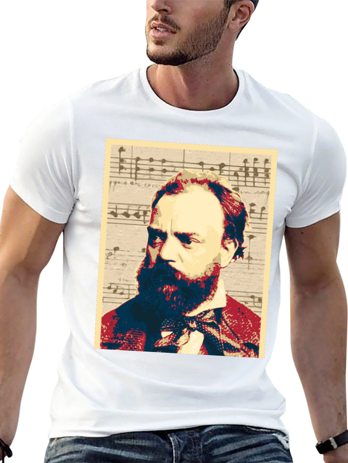 Black Musical Composer Portrait Graphic Tee view 13