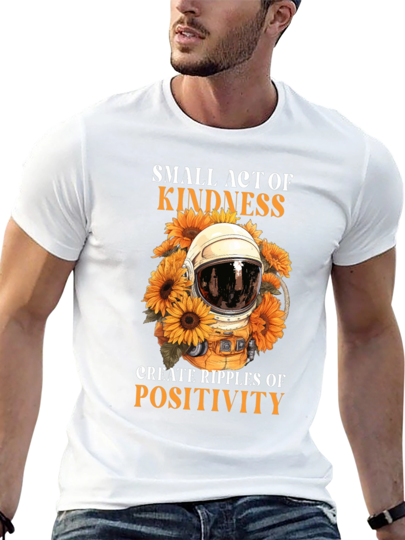 Black Kindness Ripple Positive T-Shirt view 13