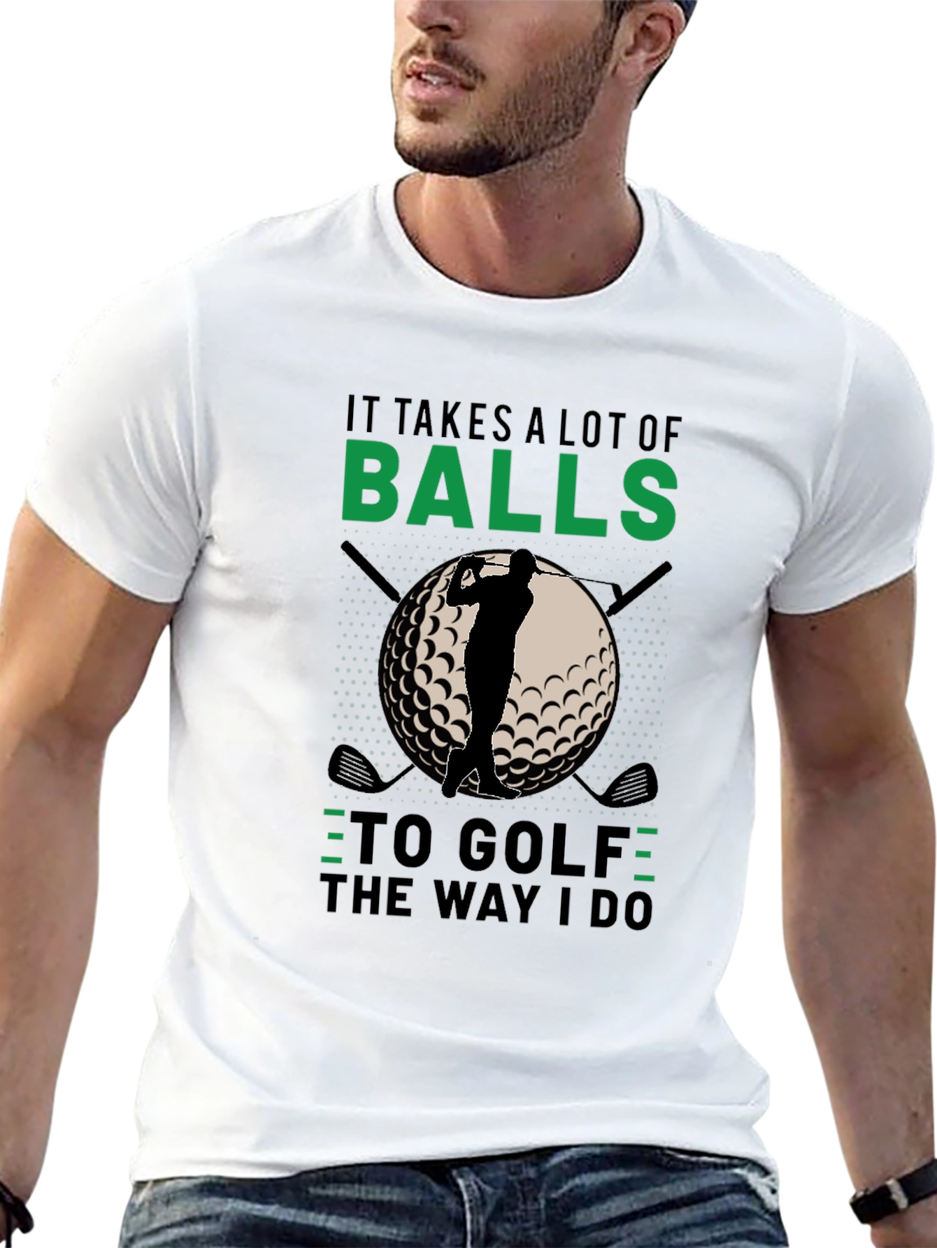 Black Golf Balls T-Shirt view 13