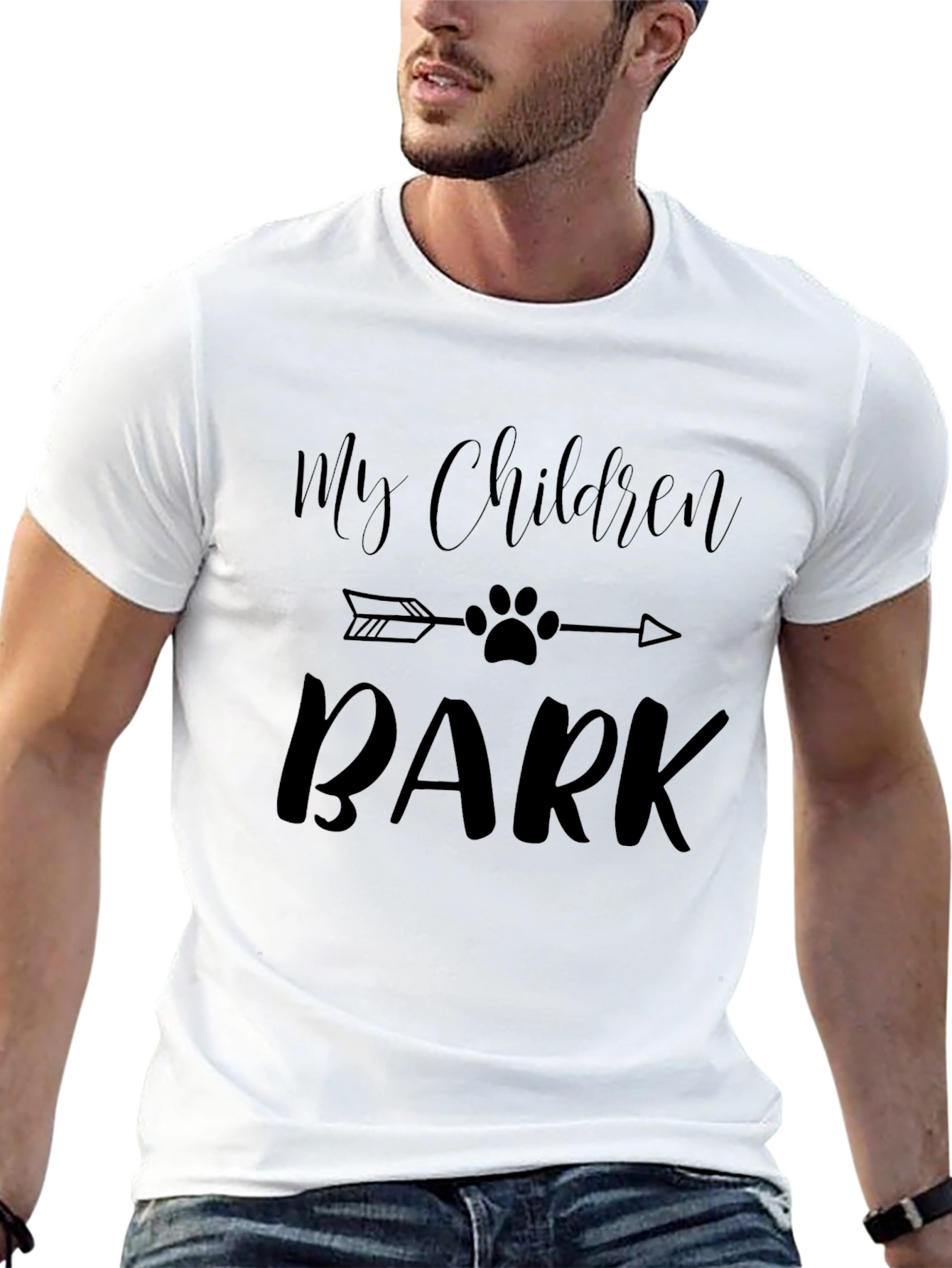 Black My Children Bark Graphic T-Shirt - Dog Lover Tee view 13