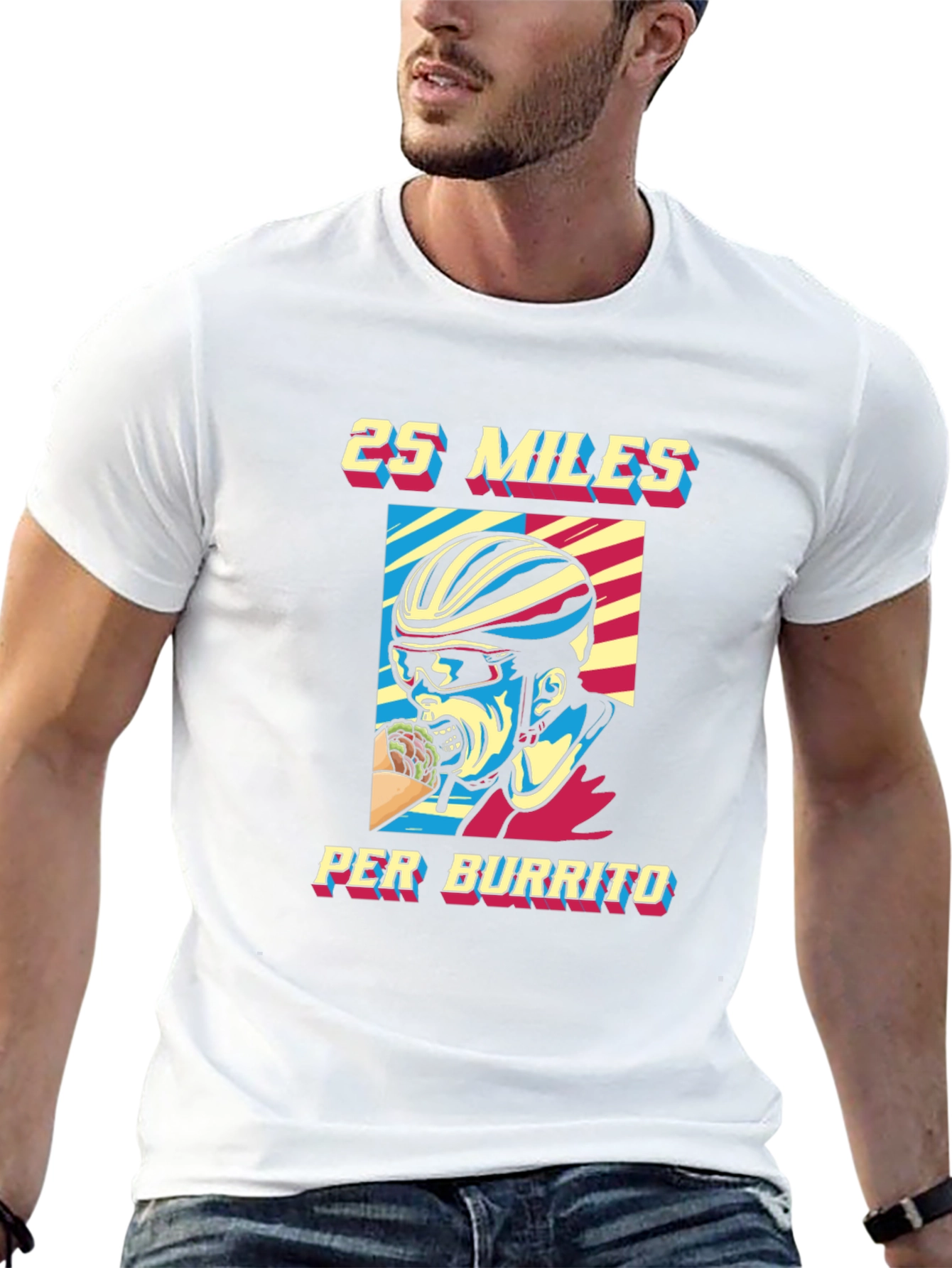 Black 25 Miles Per Burrito Graphic T-Shirt view 13
