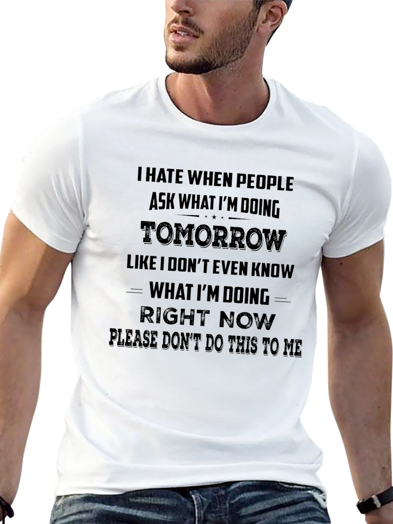 Black I Hate When People Ask Me T-Shirt view 13