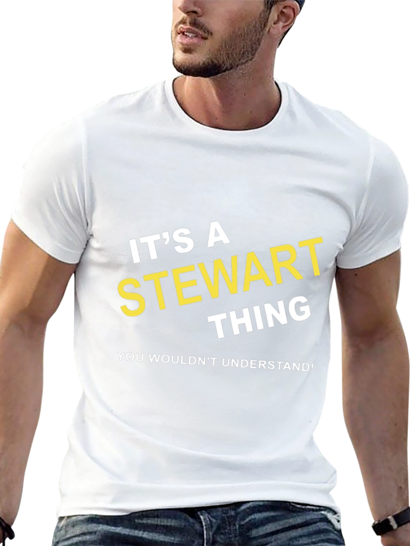 Black It's a Stewart Thing - Novelty T-Shirt view 13
