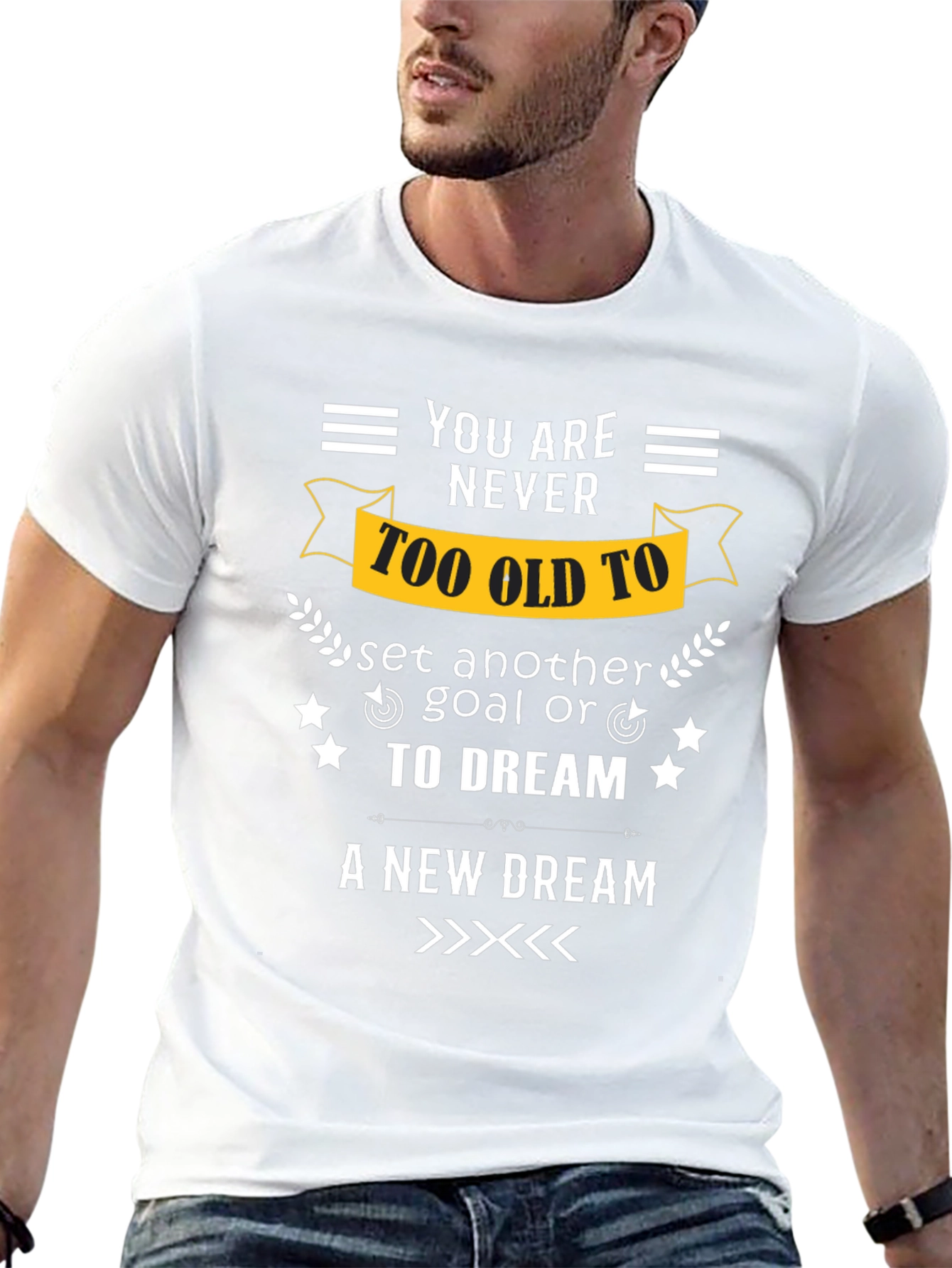 Black Never Too Old Motivational T-Shirt view 13