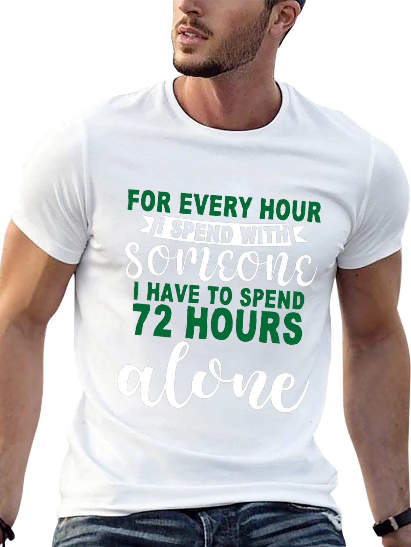 Black Introvert Humor T-Shirt: For Every Hour I Spend With Someone view 13