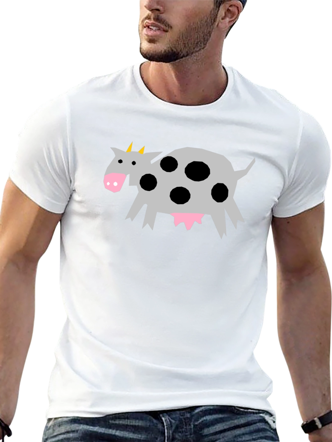 Black Funky Cow Graphic Tee - Quirky Style view 13