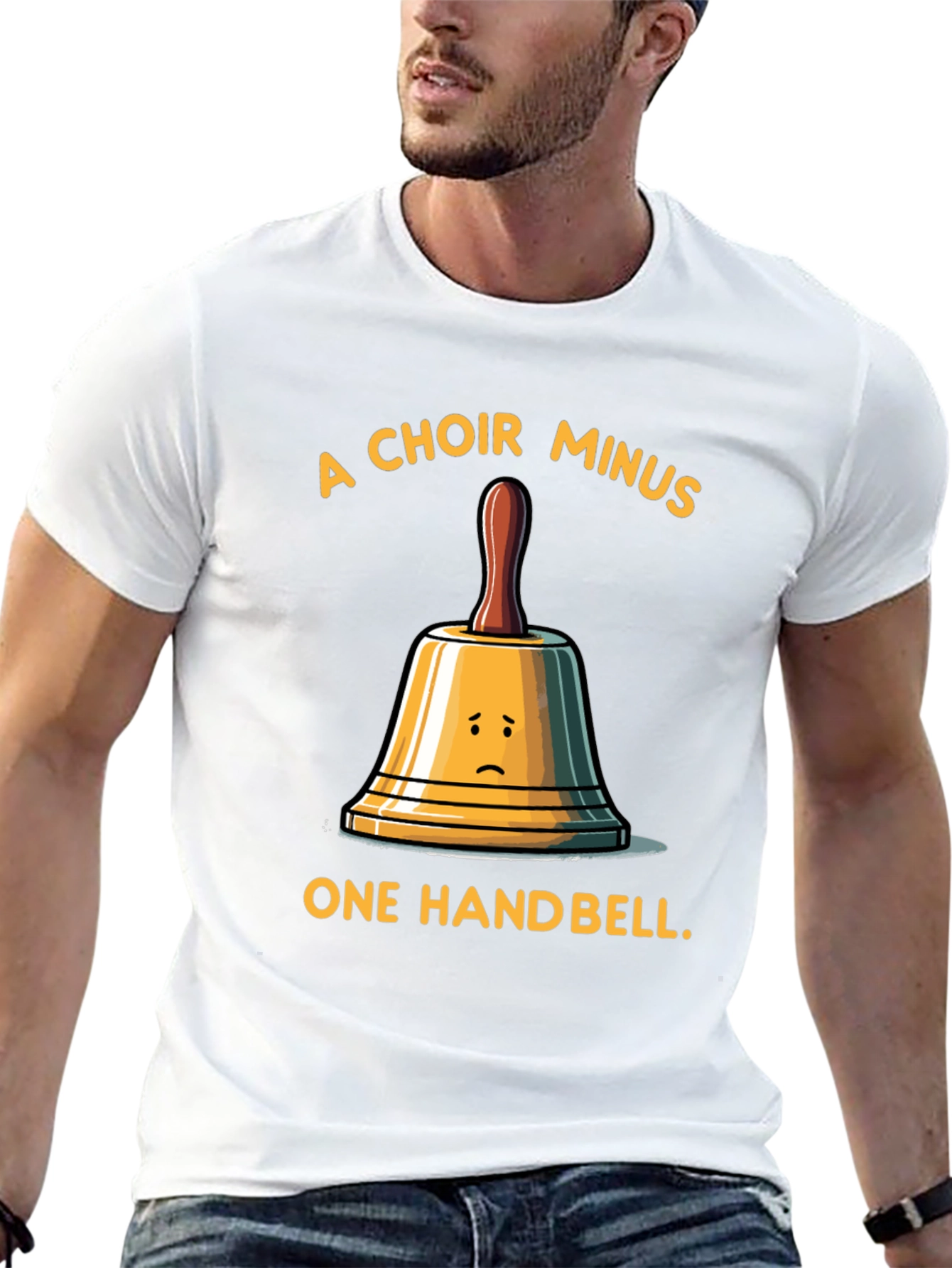 Black Funny Choir Handbell Graphic T-Shirt view 13