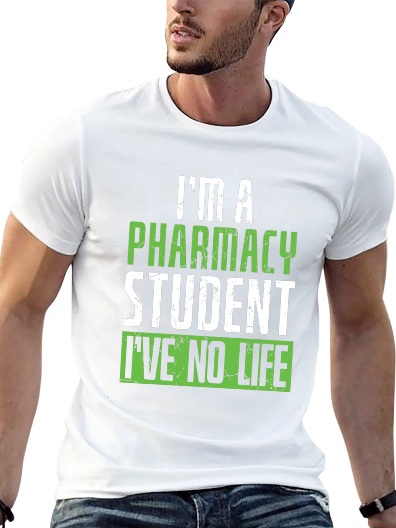 Black Pharmacy Student Funny Graphic T-Shirt view 13
